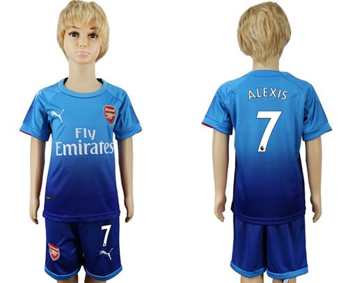 Arsenal #7 Alexis Away Kid Soccer Club Jersey
